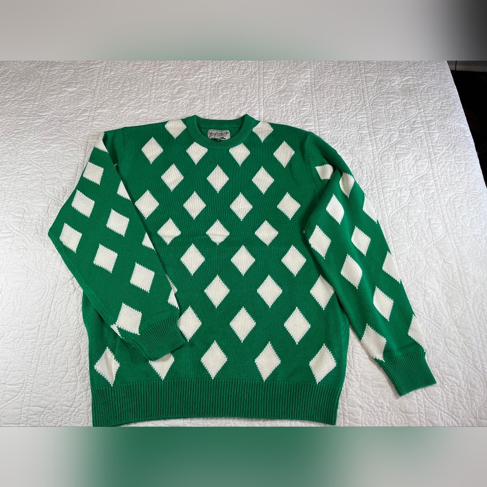 Bogey Boys Green Rombus Sweater- XL